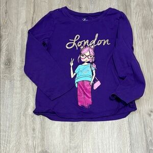 4/$30 Purple Kids Shirt with Graphic Design